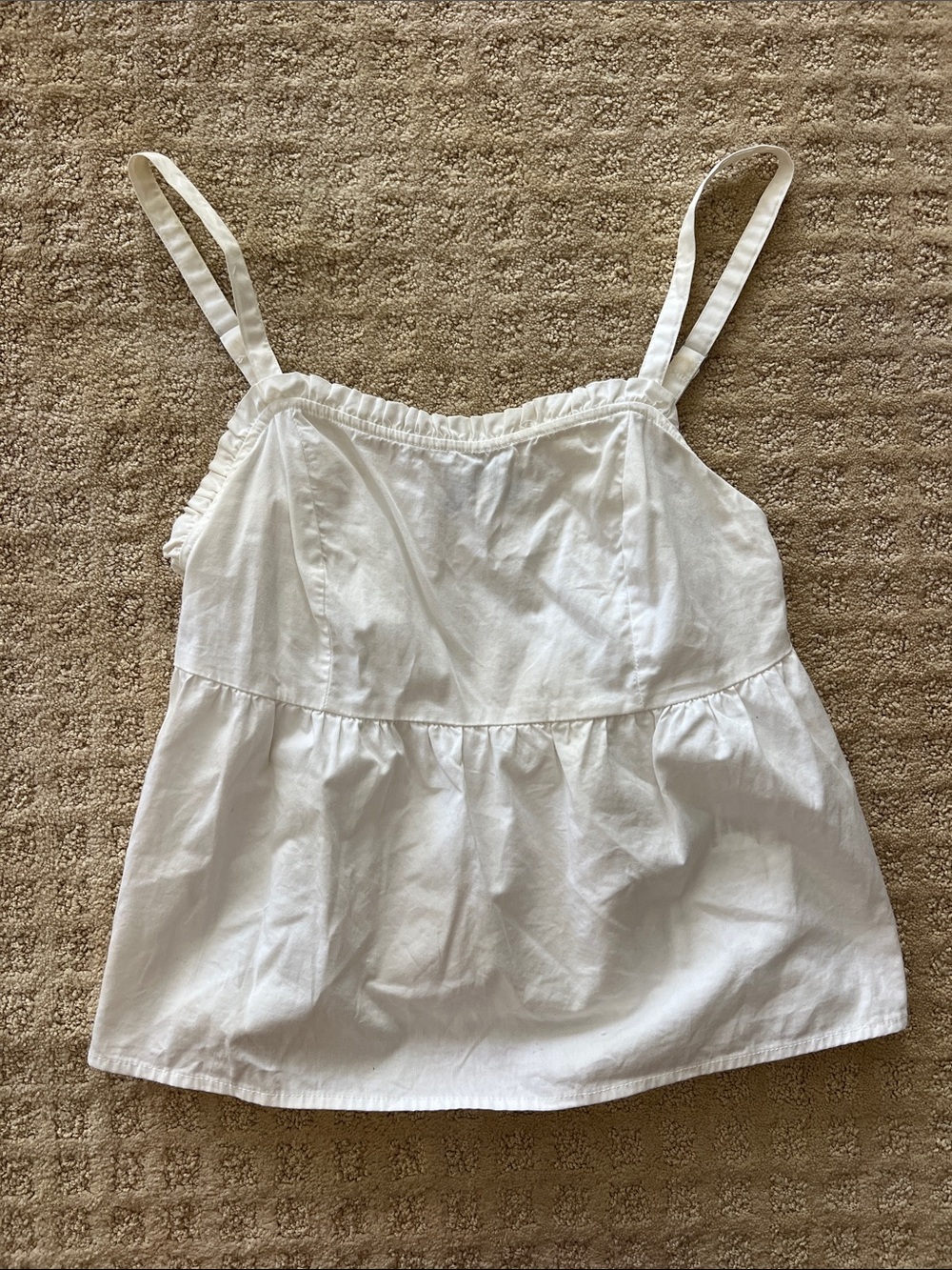 Brandy Melville White Sleeveless Cotton Cami Tank